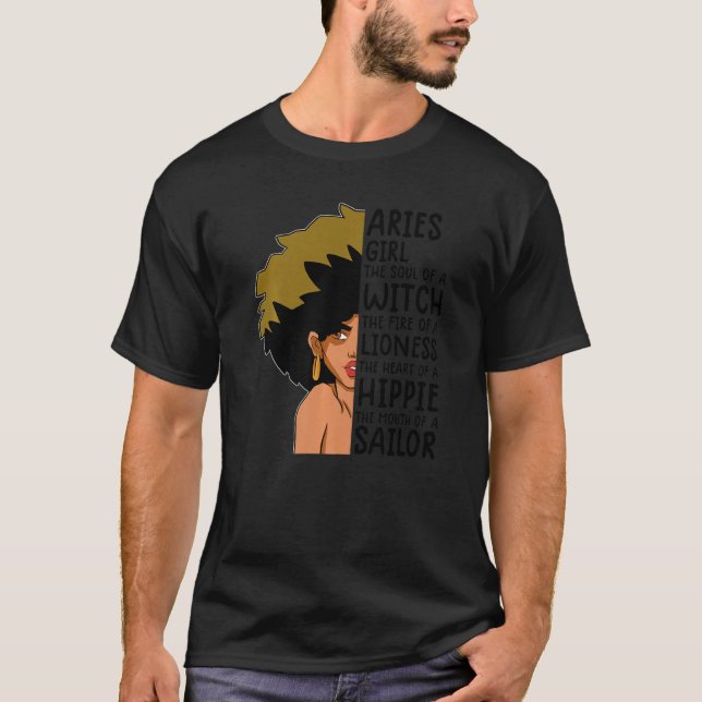 T-shirt Aries Queen For Women Astrologie Zodiac Aries Girl (Devant)