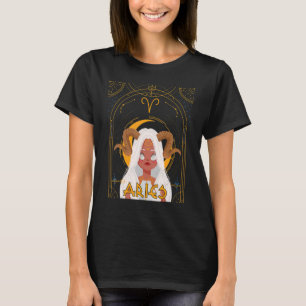 T-shirt Aries Queen Girl Aries anniversaire Zodiac Astrolo