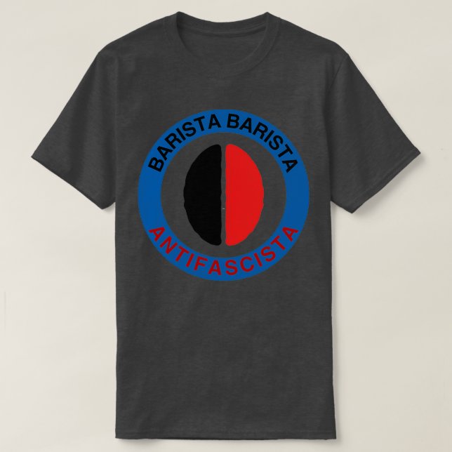 T-shirt Arista Barista Antifascista 1 (Design devant)