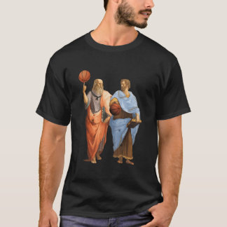 T-shirt Aristote et Platon avec basketballs Philosophie Ma