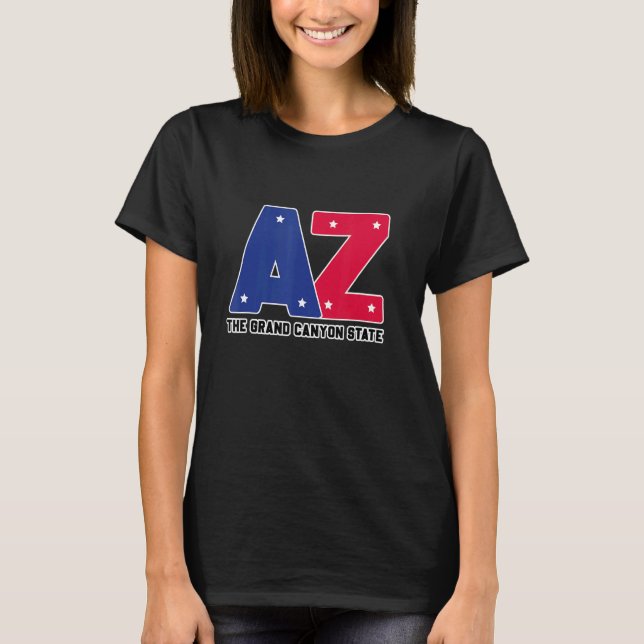 T-shirt Arizona AZ Retro American Flags Pride (Devant)