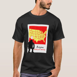T-shirt Arizona Cryptid Accueil Du Monstre Mogollon