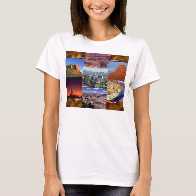 T-shirt Arizona Desert Collage (Devant)
