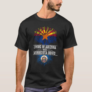 T-shirt Arizona Home Minnesota Roots State Tree Flag Shirt