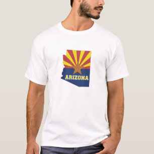 T-shirt Arizona Plan Plan Formé Drapeau d'État de l'Arizon