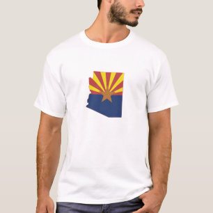 T-shirt Arizona Plan Plan Formé Drapeau d'État de l'Arizon