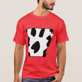 T-shirt Arkansas d'impression de vaches surdimensionnées