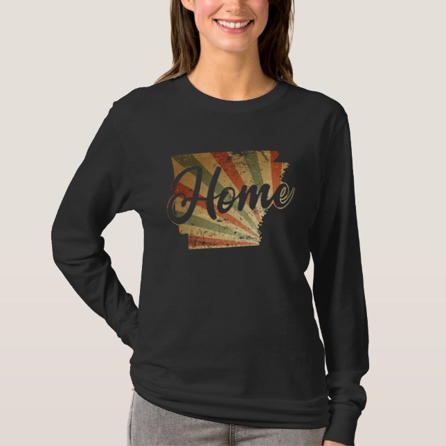 T-shirt Arkansas Home Map Outline USA America (Devant)