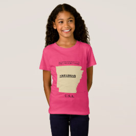 T - Shirt - Arkansas Karte mit Stadt