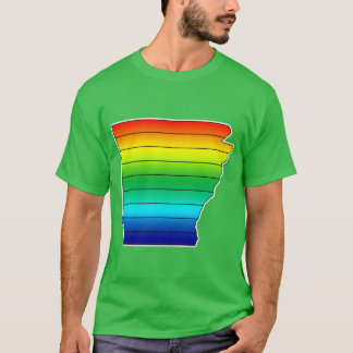 T-shirt Arkansas LGBTQ Fierté Drapeau Conception surdimens