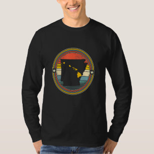 T-shirt Arkansas State Hawaii Roots Origine State Map Retr