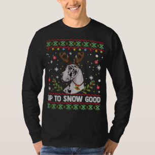 T-shirt Arlequin Grand Dane Chien Reindeen Vilain Noël S
