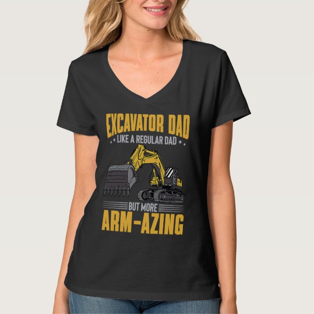 T-shirt Arm Azing Excavator Dad (Devant)