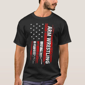 T-shirt Arm Wrestling USA Flag Armwrestling 