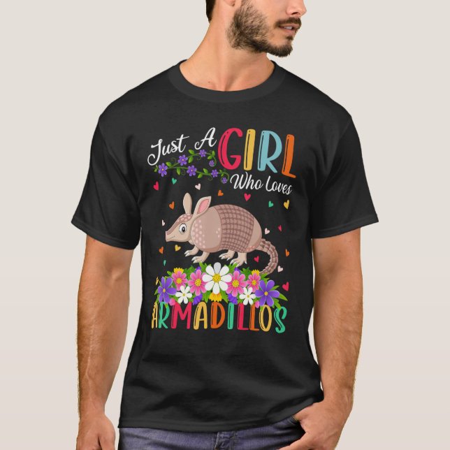 T-shirt Armadillo Juste Une Fille Qui Aime Armadillo (Devant)