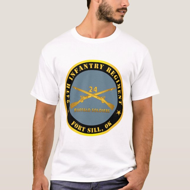 T-shirt Armée - 24e Régiment d'infanterie - Fort Sill, OK  (Devant)