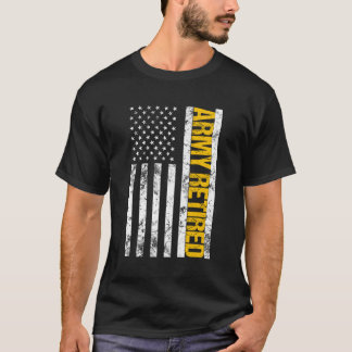 T-shirt Armée américaine du drapeau à la retraite