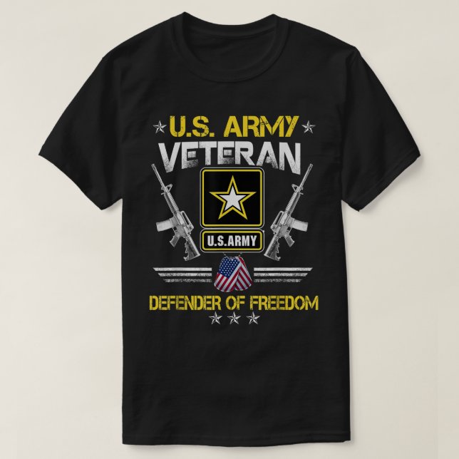 T-shirt Armée américaine Fière Armée Vétéran Vétérinaire C (Design devant)