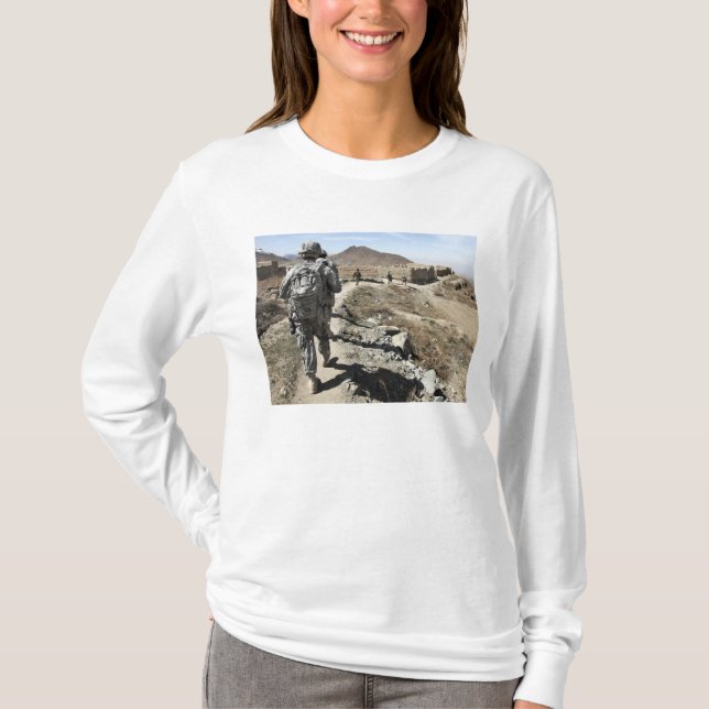 T-shirt Armée nationale afghane et soldats américains (Devant)