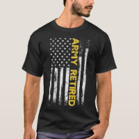 Armée Retraite Militaire U.S. Army Mince Gold Line