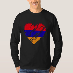 T-shirt Arménie Coeur drapeau arménien Fierté arménienne