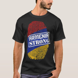 T-shirt Arménie Forte Distress Arménien Pays Drapeau Na