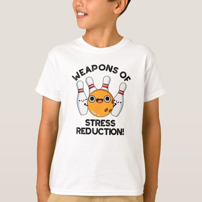 T-shirt Armes De Stress Réduction Drôle Pun De Bowling (Devant)