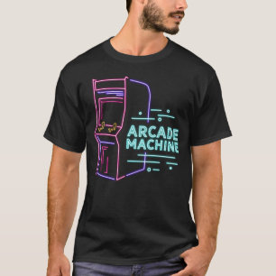 T-shirt Armoire d'arcade de machine Neon Arcade 80s rétro