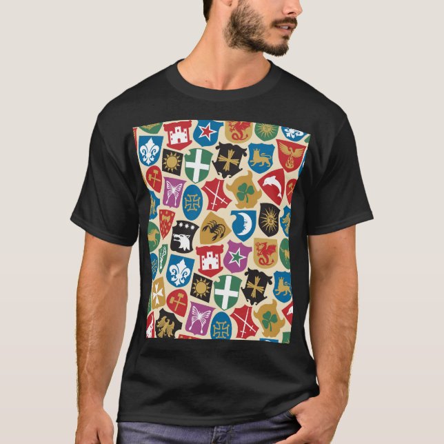 T-shirt Armoiries : Arrière - plan héraldique. (Devant)