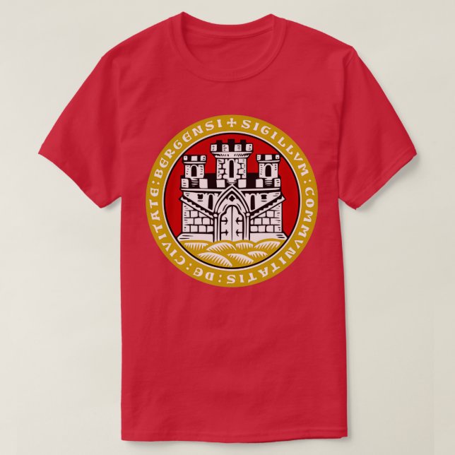 T-shirt Armoiries de Bergen Norvège (Design devant)