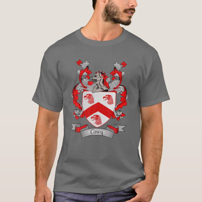 T-shirt Armoiries De Casey | Casey Nom de famille Crest (Devant)