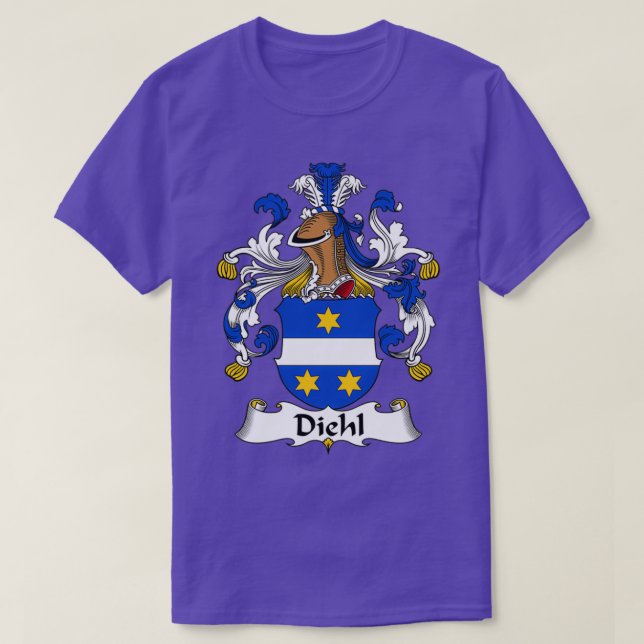 T-shirt Armoiries de Diehl Armoiries de la famille Crest (Design devant)