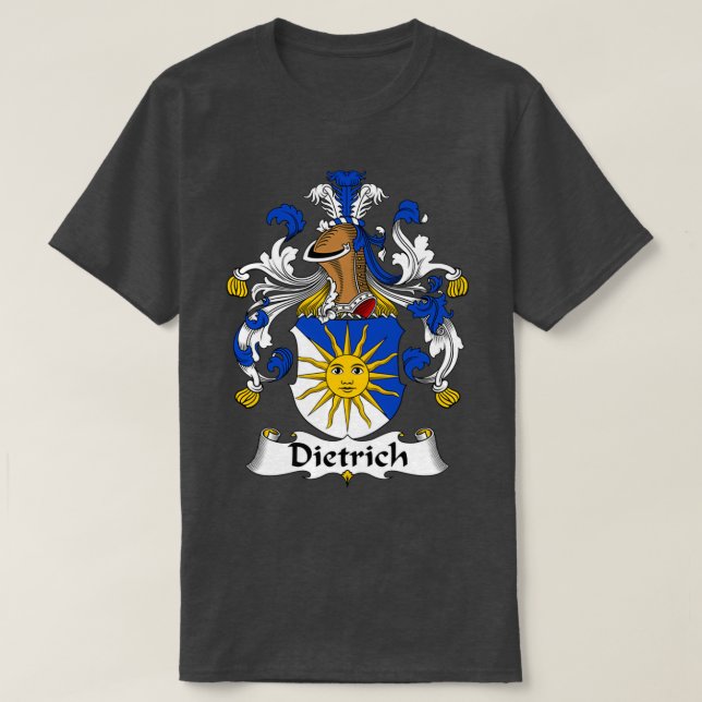 T-shirt Armoiries de Dietrich Armoiries de la famille (Design devant)