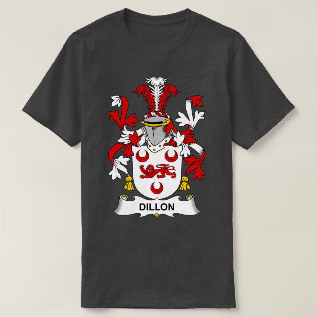 T-shirt Armoiries de Dillon Cimier familial (Design devant)