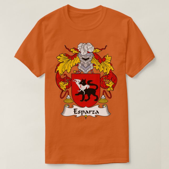 T-shirt Armoiries de Esparza Armoiries de la famille Crest (Design devant)