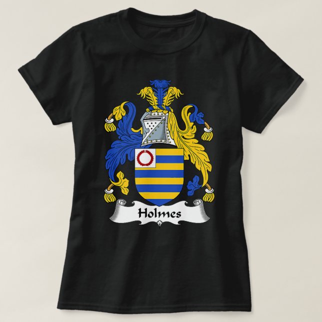 T-shirt Armoiries de Holmes Armoiries de la famille Crest  (Design devant)