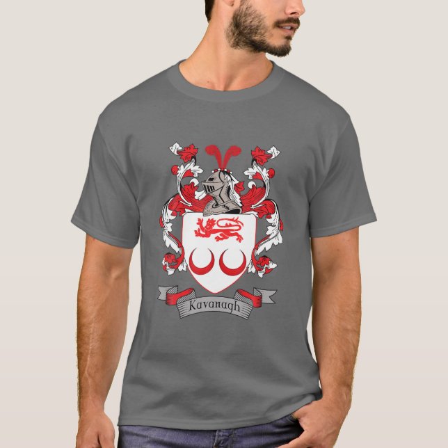 T-shirt Armoiries De Kavanagh | Kavanagh Nom Famille Cr (Devant)