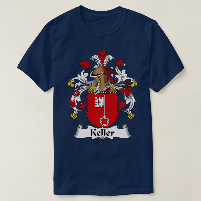 T-shirt Armoiries de Keller Armoiries de la famille Crest (Design devant)