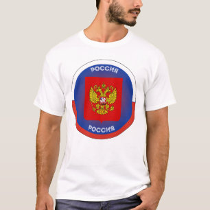 T-shirt Armoiries de la Russie Forme de Cercle
