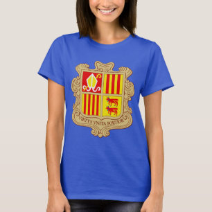 T-shirt Armoiries de l'Andorre, coprincipauté historique