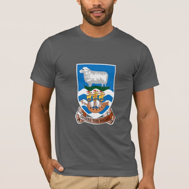 T-shirt Armoiries de l'île des Malouines (Devant)