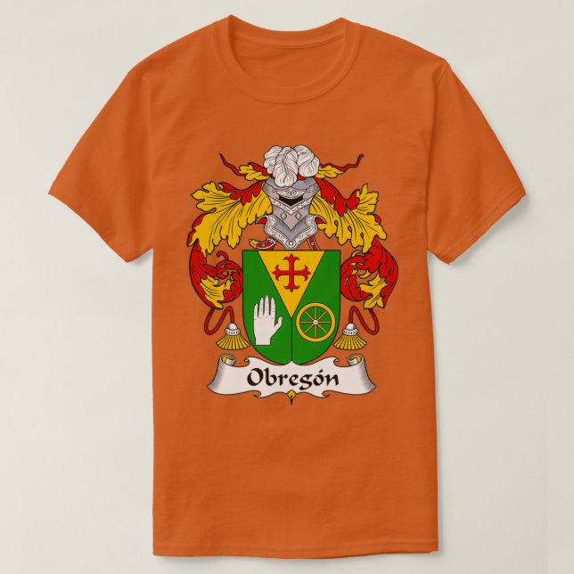 T-shirt Armoiries de l'Obregon Armoiries de la famille (Design devant)