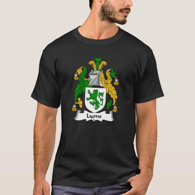 T-shirt Armoiries de Lyons Family Crest (Devant)