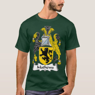 T-shirt Armoiries de Mathews Armoiries de la famille Crest