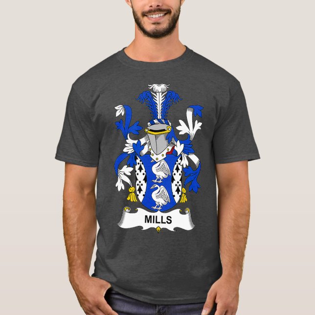 T-shirt Armoiries de Mills Famille Crest (Devant)