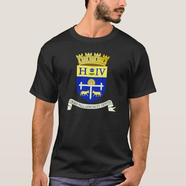 T-shirt Armoiries de Pau, Pyrénées-Atlantiques (FRANCE) (Devant)