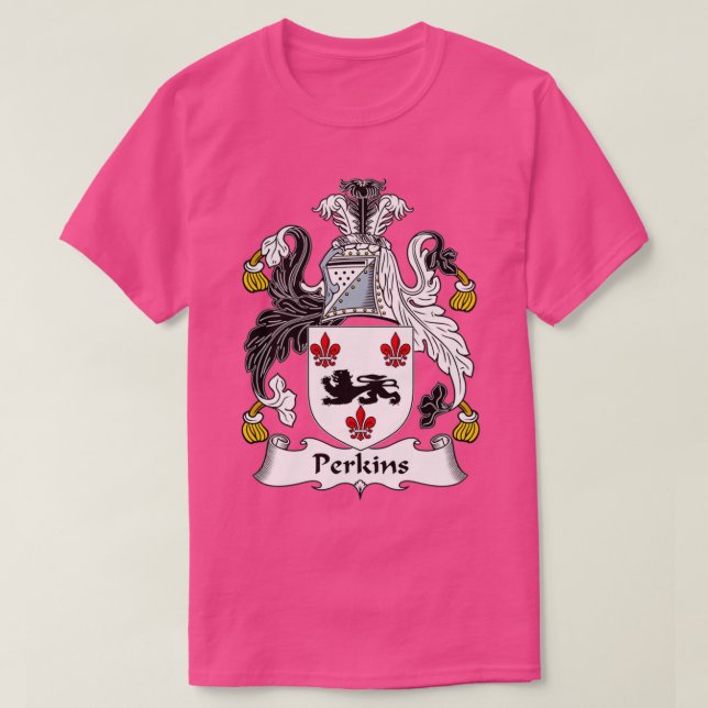 T-shirt Armoiries de Perkins Armoiries de la famille Crest (Design devant)