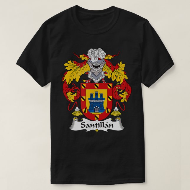 T-shirt Armoiries de Santillan Crest de la famille  (Design devant)