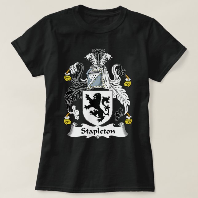 T-shirt Armoiries de Stapleton Armoiries de la famille Cre (Design devant)