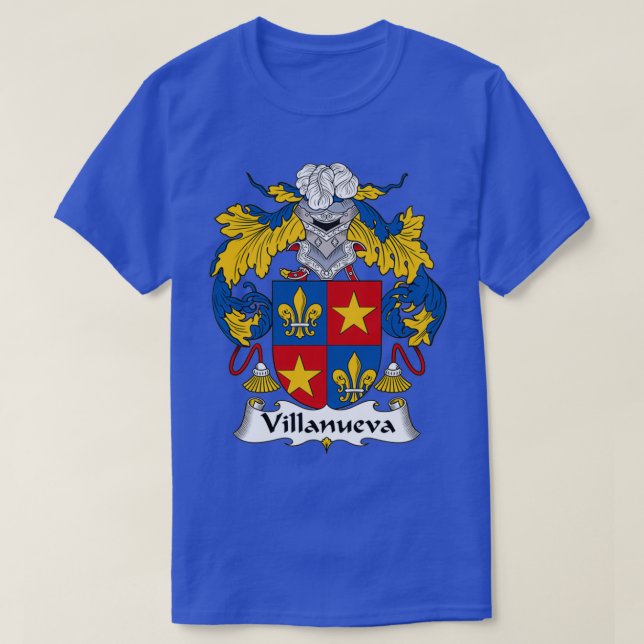 T-shirt Armoiries de Villanueva Famille Crest (Design devant)
